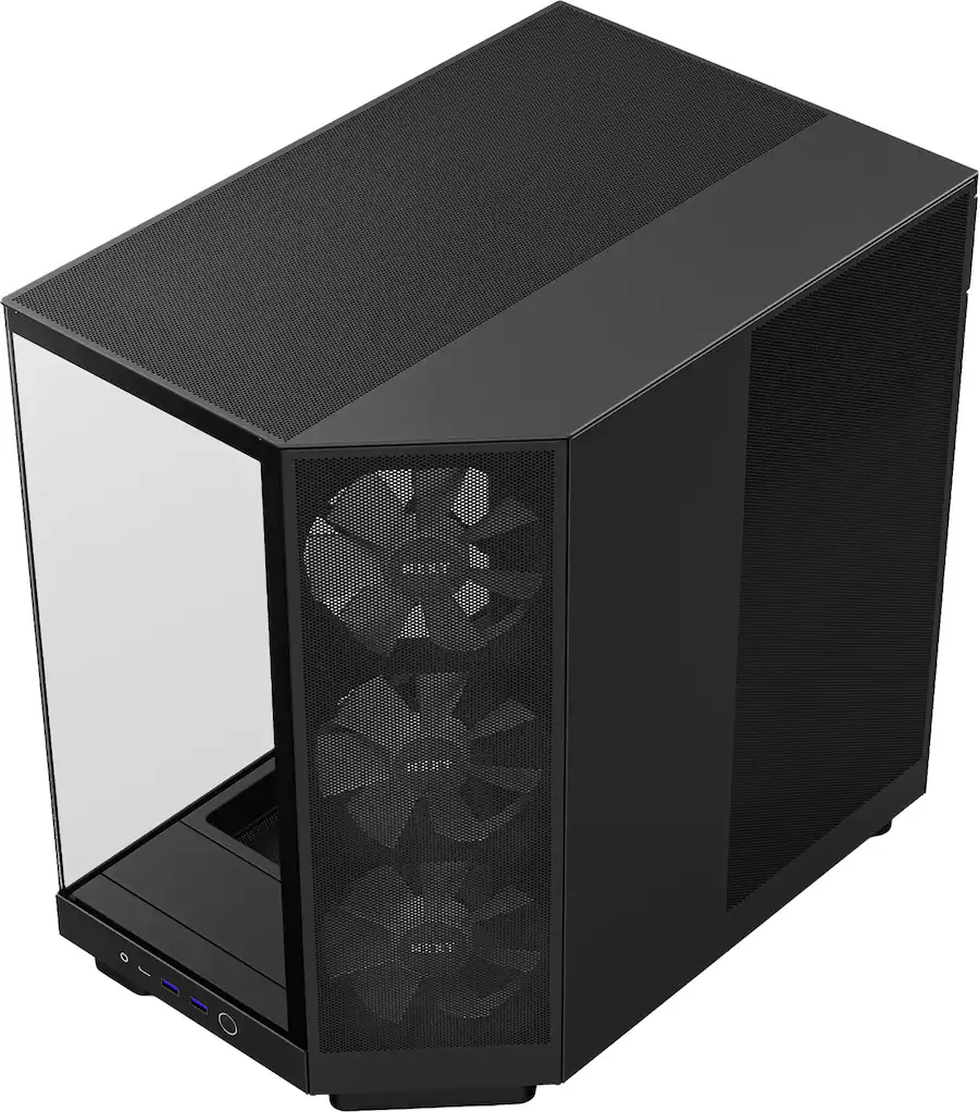NZXT H6 Flow RGB ATX Mid Tower PC Case with Dual Chamber Black CC-H61FB ...