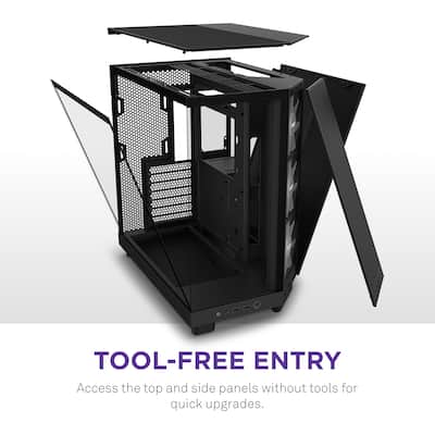 NZXT H6 Flow RGB ATX Mid Tower PC Case with Dual Chamber