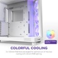 Alt View 13. NZXT - H6 Flow RGB ATX Mid-Tower Case with Dual Chamber - White.
