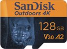 SanDisk - Outdoors 4K 128GB microSDXC UHS-I Memory Card with SD Adapter