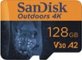 Front Zoom. SanDisk - Outdoors 4K 128GB microSDXC UHS-I Memory Card with SD Adapter.