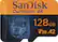 Front. SanDisk - Outdoors 4K 128GB microSDXC UHS-I Memory Card with SD Adapter - orange.