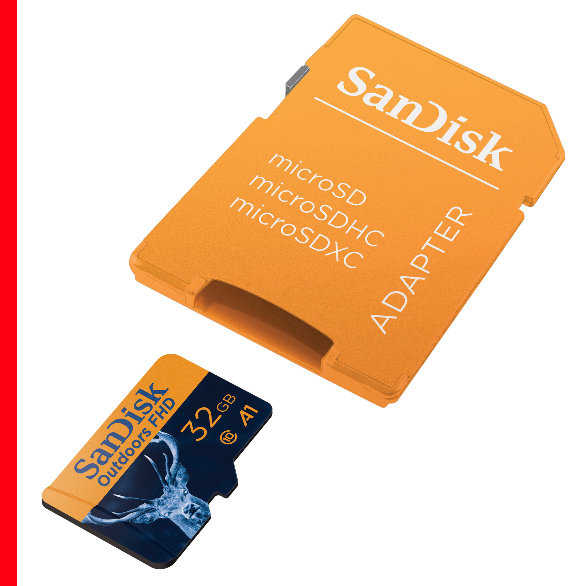 SanDisk Outdoors FHD 32GB microSDHC UHS-I Memory Card with SD Adapter  SDSQUNR-032G-GN6VA - Best Buy