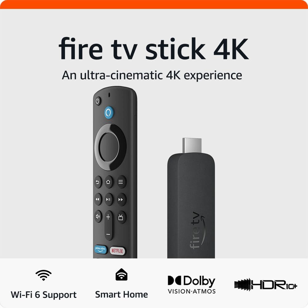 Fire TV Stick 4K streaming device, includes support for Wi-Fi 6,  Dolby Vision/Atmos, free & live TV Black B0BP9MDCQZ - Best Buy