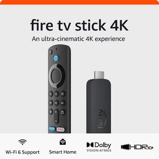 Amazon Fire TV Stick 4K streaming device includes support for Wi