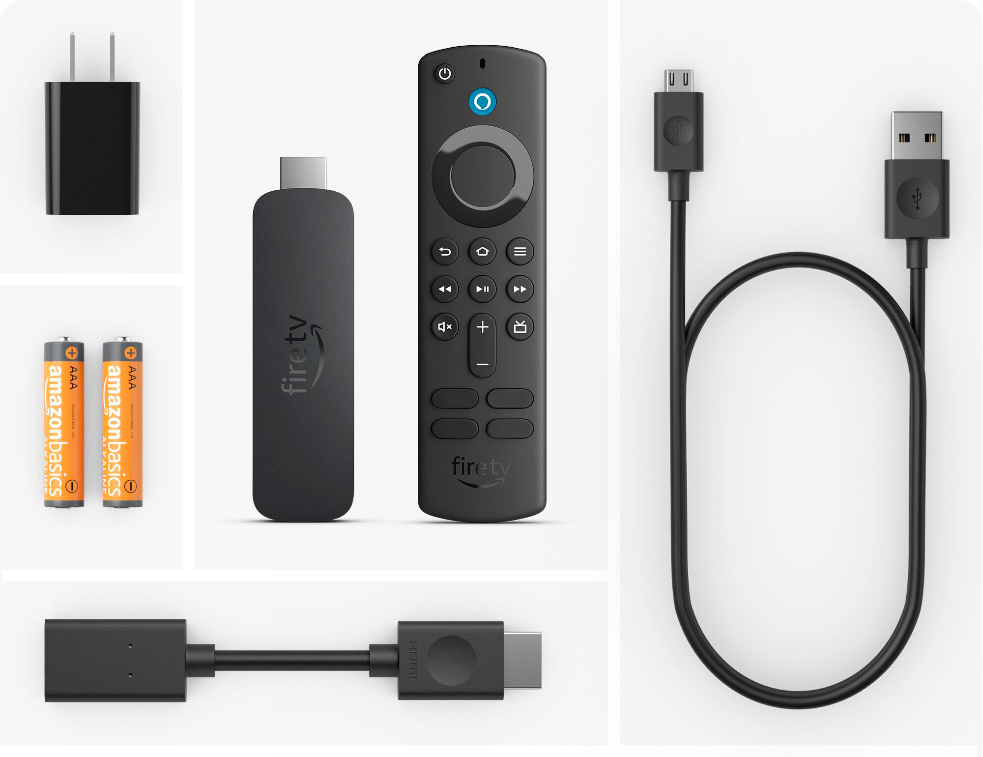 Amazon Fire TV Stick 4K streaming device, includes support for Wi