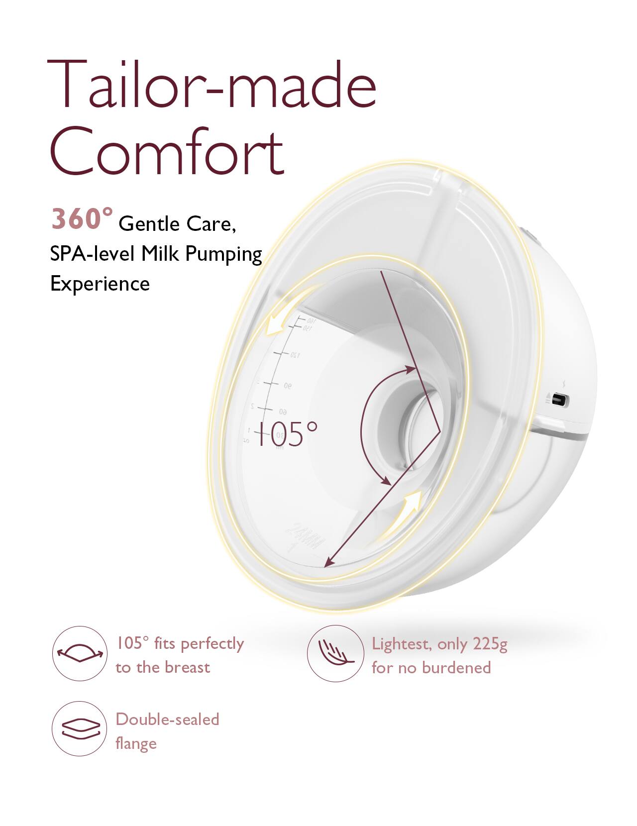 Left View: Medela - Pump In Style® Hands-free Breast Pump - White