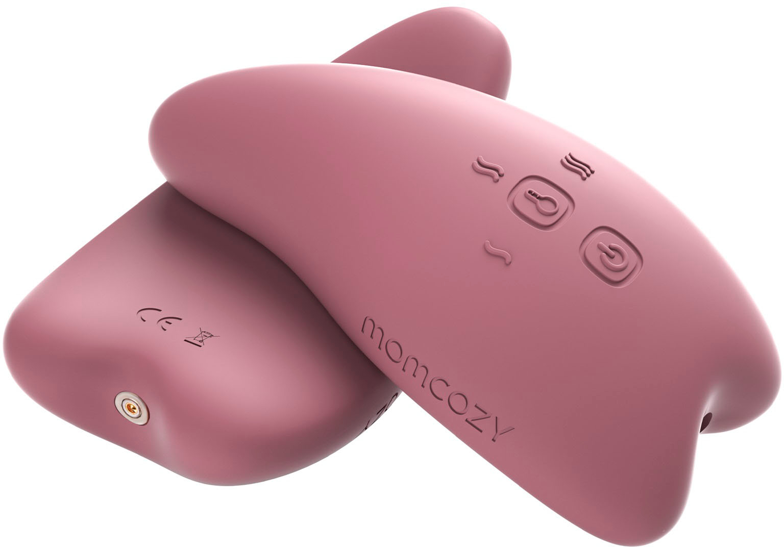 Momcozy Double 2-in-1 Warming Vibration Lactation Massager Rose