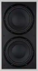 Front. Bowers & Wilkins - Dual 8” Passive Subwoofer - Black.