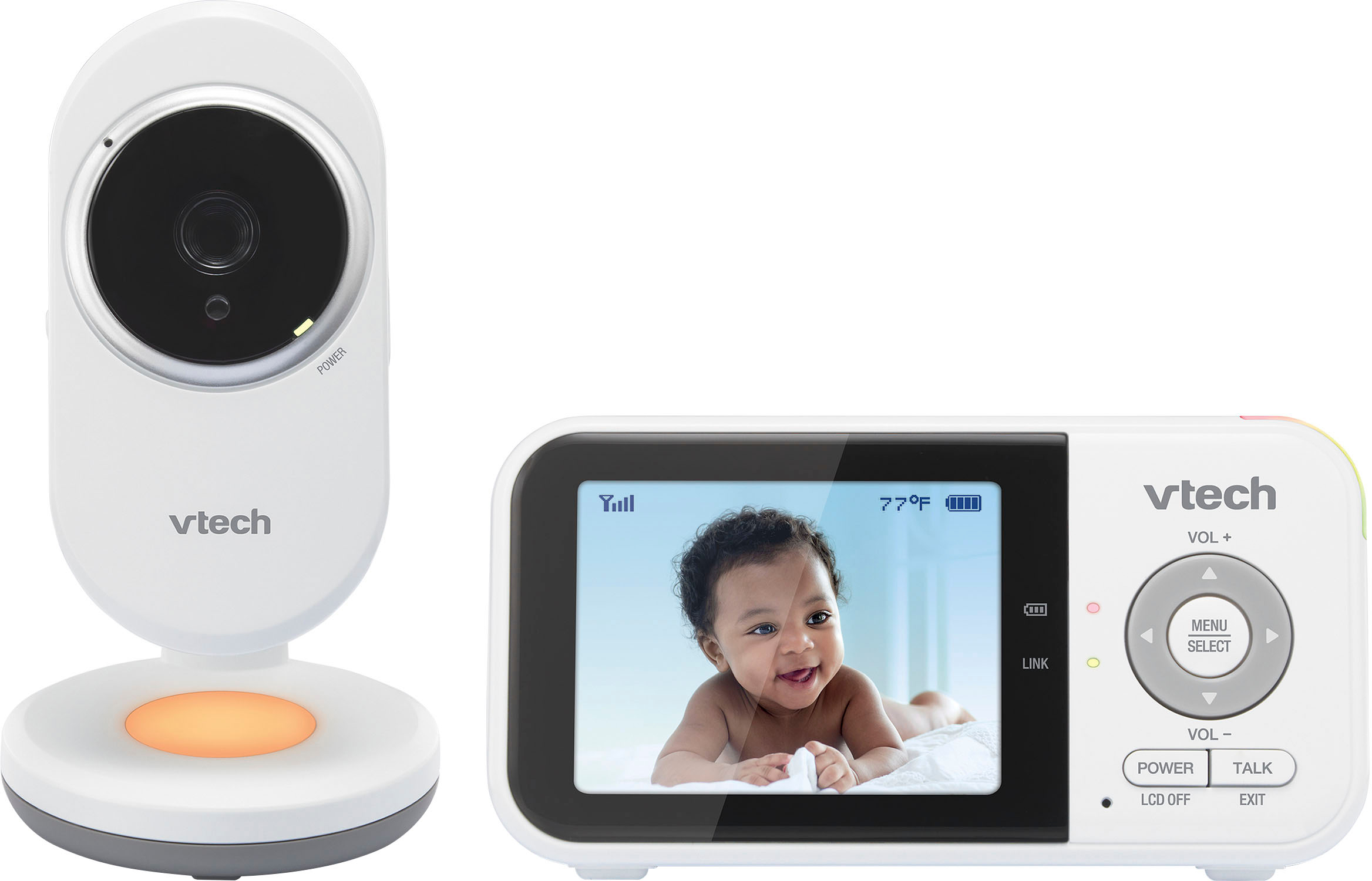 VTech 2.8” Digital Video Baby Monitor with Night Light White VM3254 - Best  Buy