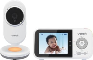 VTech - 2.8” Digital Video Baby Monitor with Night Light - White - Front_Zoom