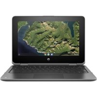 Refurbished  HP Chromebook x360 11 G2 Laptop, Celeron N4100 1.1GHz, 4GB, 32GB SSD, 11.6" HD, Chrome OS,CAM,TOUCH,A GRADE - Gray - Front_Zoom