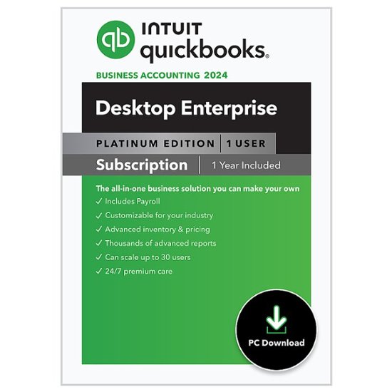 QuickBooks Desktop Enterprise Platinum 2024 Windows [Digital ...