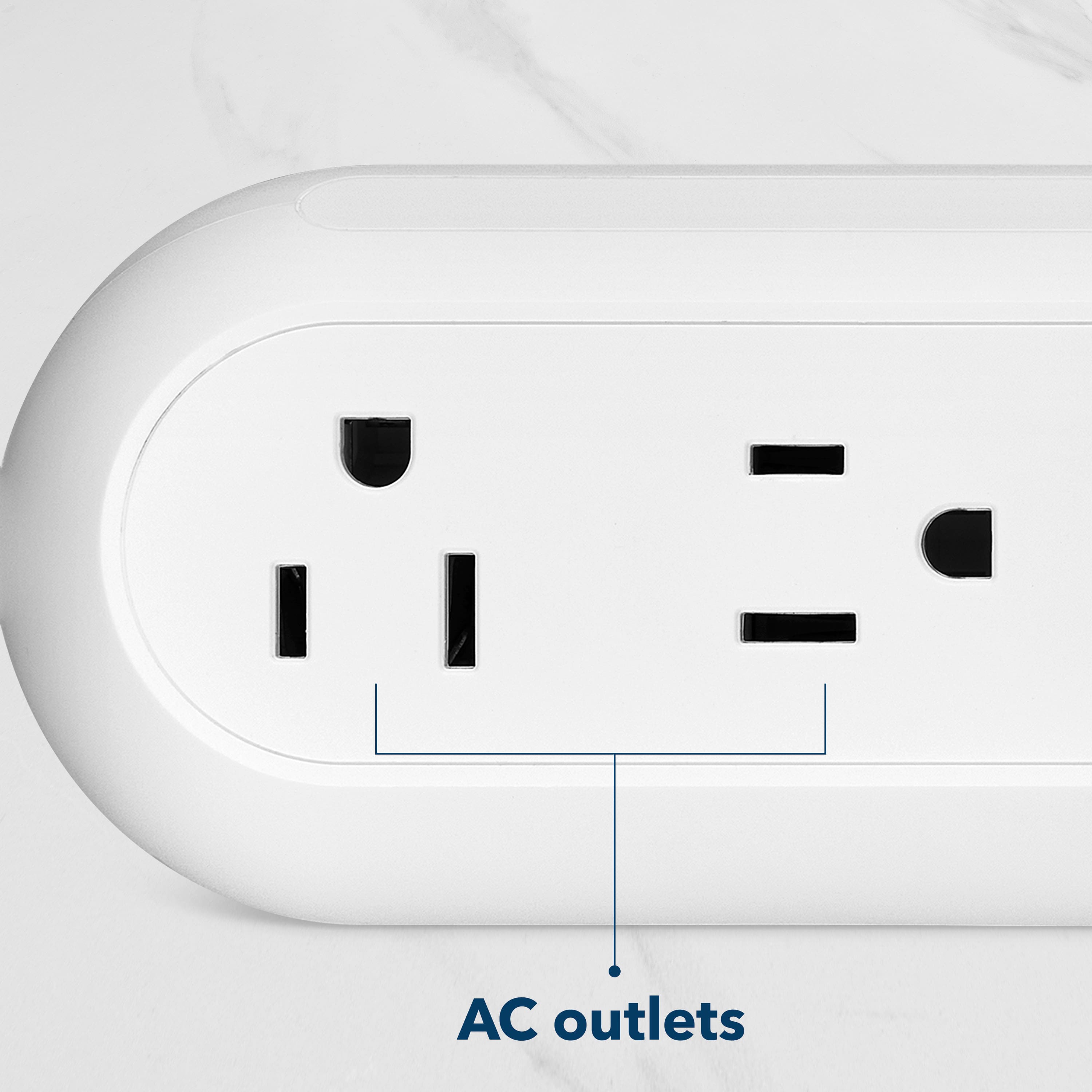 Alt View 24. Insignia™ - 6-in-1 70W Charging Station with 2 AC outlets, 3 USB-C and 1 USB ports for laptops, tablets, smartphones and more - White.