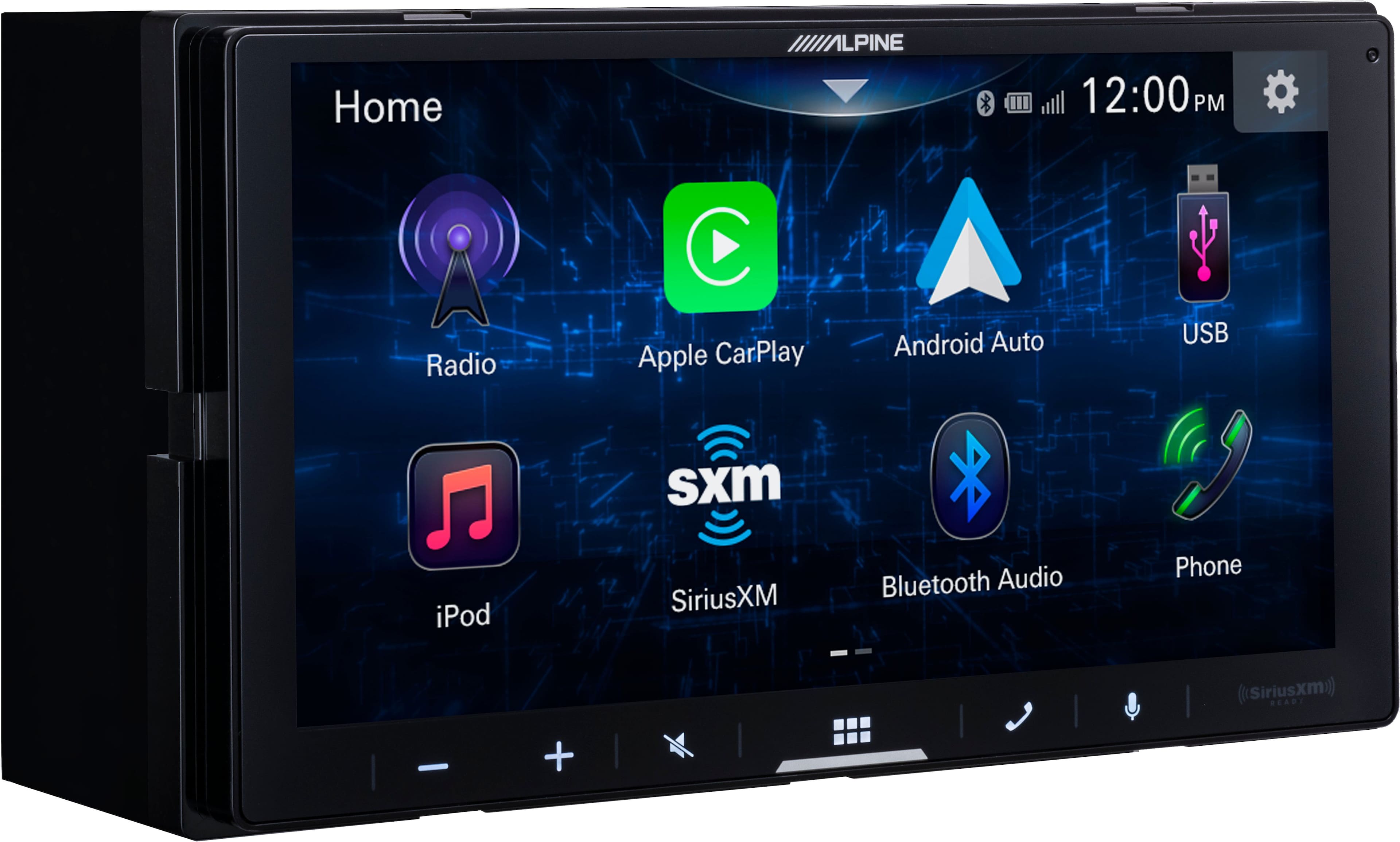 Angle. Alpine - 7" Android Auto and Apple CarPlay Bluetooth Digital Media Receiver - Black.