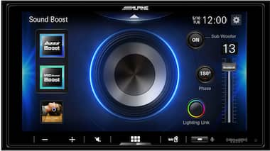 Alpine - 7"  Android Auto and Apple CarPlay Bluetooth Digital Media Receiver - Black - Front_Zoom