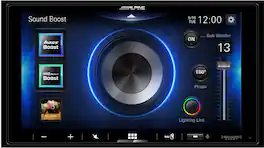 Alpine - 6.75" Android Auto and Apple CarPlay Bluetooth Digital Media Receiver - Black