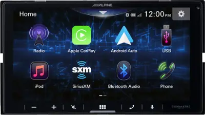 Alpine - 7"  Android Auto and Apple CarPlay Bluetooth Digital Media Receiver - Black