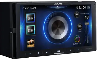 Alpine - 7"  Android Auto and Apple CarPlay Bluetooth Digital Media Receiver - Black