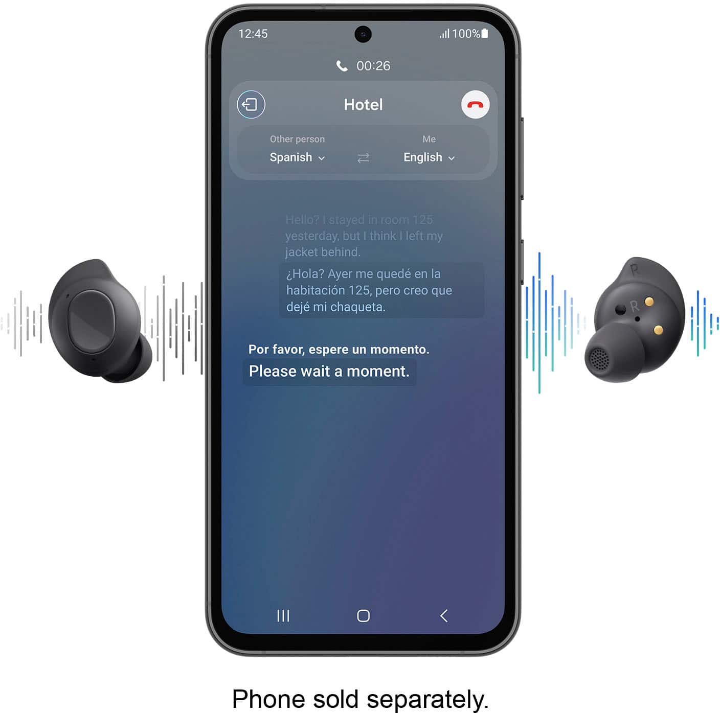 Alt View 12. Samsung - Galaxy Buds FE Wireless Earbud Headphones - White.