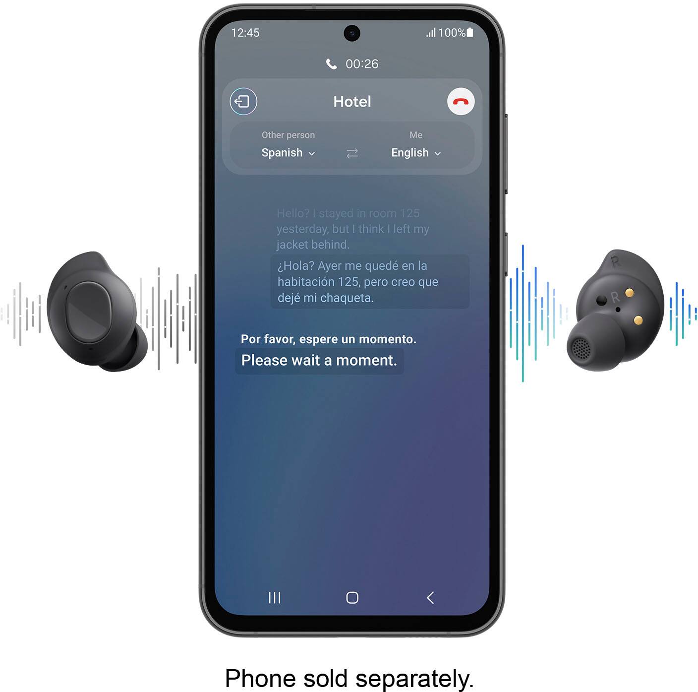 Alt View 12. Samsung - Galaxy Buds FE Wireless Earbud Headphones - White.