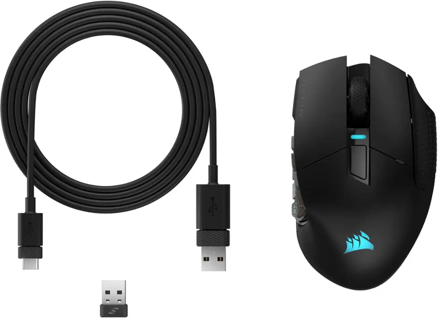 Alt View 14. CORSAIR - Scimitar Elite Wireless Gaming Mouse with 16 Programmable Buttons - Black.