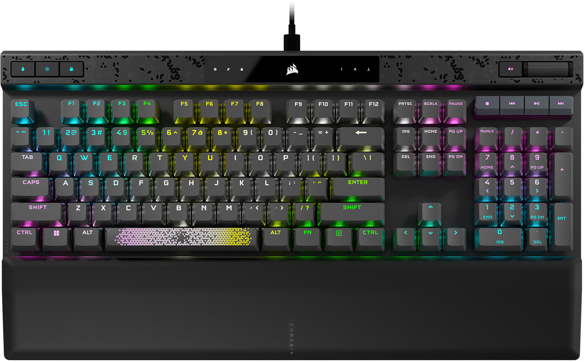 Mechanical RGB Wired Gaming Keyboard with Number Pad PBT Keycaps