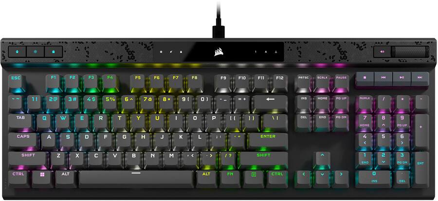 CORSAIR K70 MAX RGB Magnetic Mechanical Gaming Keyboard with PBT CORSAIR K70 MAX RGB Magnetic Mechanical Gaming Keyboard with PBT