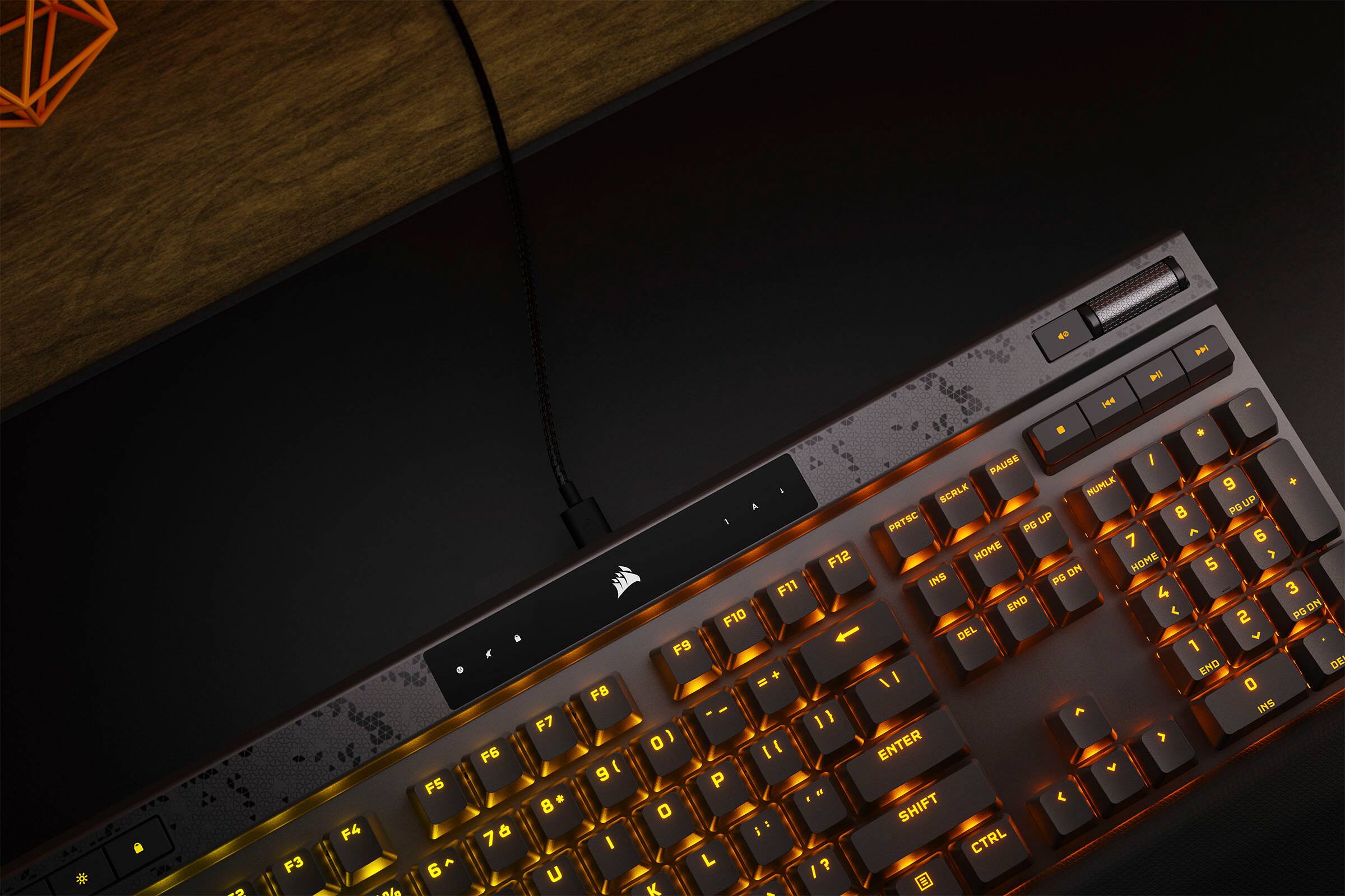 Alt View 20. CORSAIR - K70 MAX RGB Magnetic-Mechanical Gaming Keyboard with PBT Double-Shot Keycaps - Steel Gray.