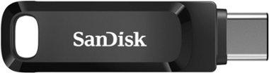 SanDisk - Ultra Dual Drive Go 1TB USB Type-A/USB Type-C Flash Drive - Black - Front_Zoom