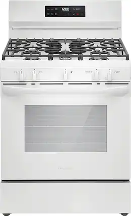 Front. Frigidaire - Frigidaire 5.1 Cu. Ft. Freestanding Gas Range with Quick Boil - White.
