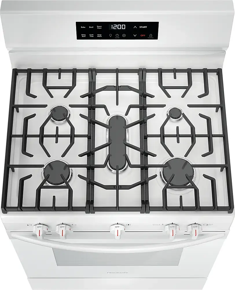 Alt View 13. Frigidaire - Frigidaire 5.1 Cu. Ft. Freestanding Gas Range with Quick Boil - White.