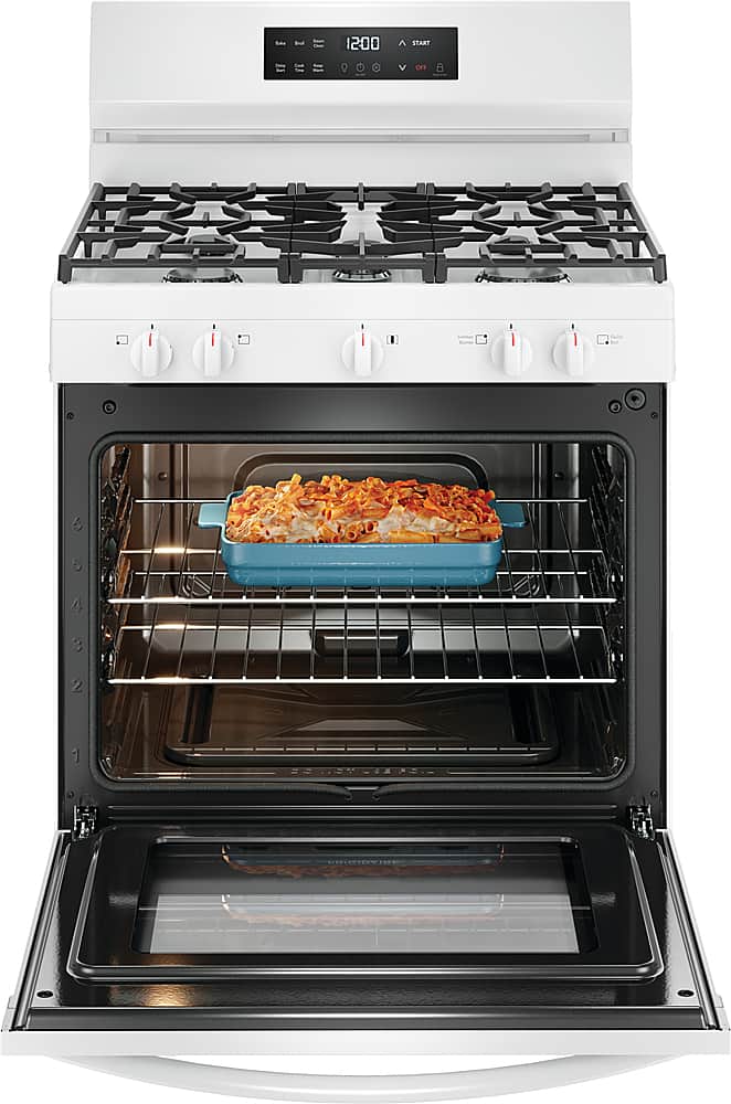 Alt View 2. Frigidaire - Frigidaire 5.1 Cu. Ft. Freestanding Gas Range with Quick Boil - White.