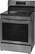 Angle. Frigidaire - Gallery 5.3 Cu. Ft. Freestanding Electric Total Convection Range - Black Stainless Steel.