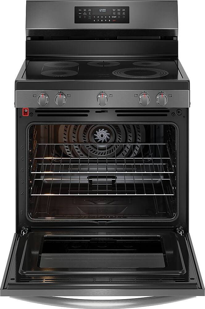 Alt View 1. Frigidaire - Gallery 5.3 Cu. Ft. Freestanding Electric Total Convection Range - Black Stainless Steel.