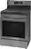 Angle. Frigidaire - Gallery 5.1 Cu. Ft. Freestanding Gas Total Convection Range with Self Cleaning - Black Stainless Steel.