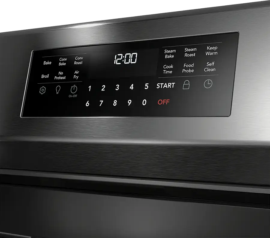 Alt View 13. Frigidaire - Gallery 5.1 Cu. Ft. Freestanding Gas Total Convection Range with Self Cleaning - Black Stainless Steel.