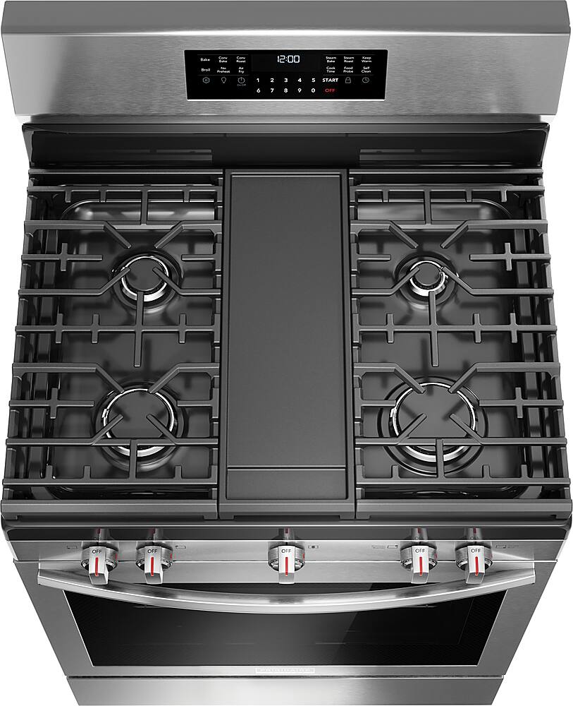 Alt View 11. Frigidaire - Gallery 5.1 Cu. Ft. Freestanding Gas Total Convection Range with Self Cleaning - Stainless Steel.