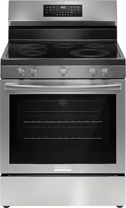 Frigidaire - Gallery 5.3 Cu. Ft. Freestanding Electric Total Convection Range with No Preheat and Air Fry - Stainless Steel