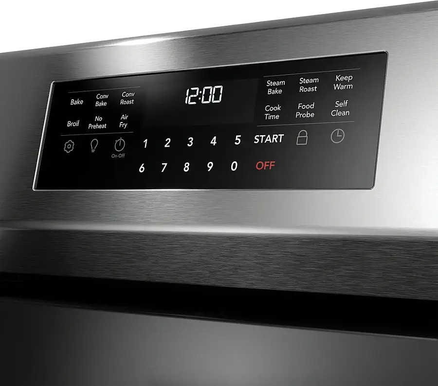 Alt View 12. Frigidaire - Gallery 5.3 Cu. Ft. Freestanding Electric Total Convection Range - Stainless Steel.