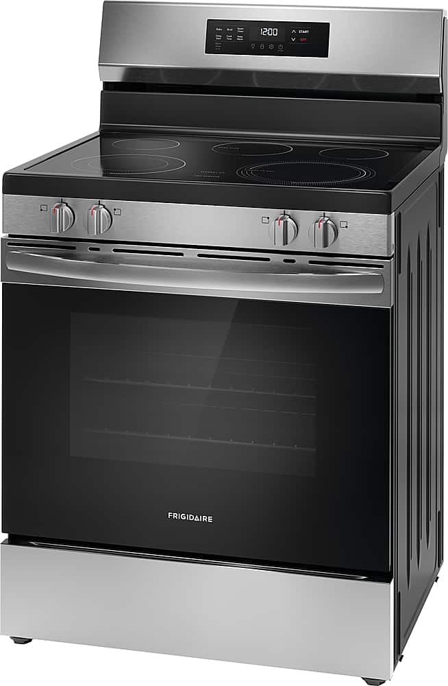 Angle. Frigidaire - Frigidaire 5.3 Cu. Ft. Freestanding Electric Range with EvenTemp - Stainless Steel.