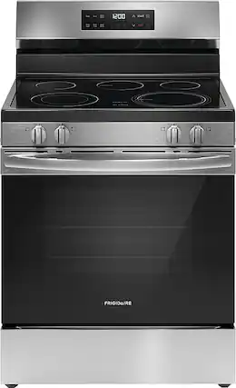 Front. Frigidaire - Frigidaire 5.3 Cu. Ft. Freestanding Electric Range with EvenTemp - Stainless Steel.