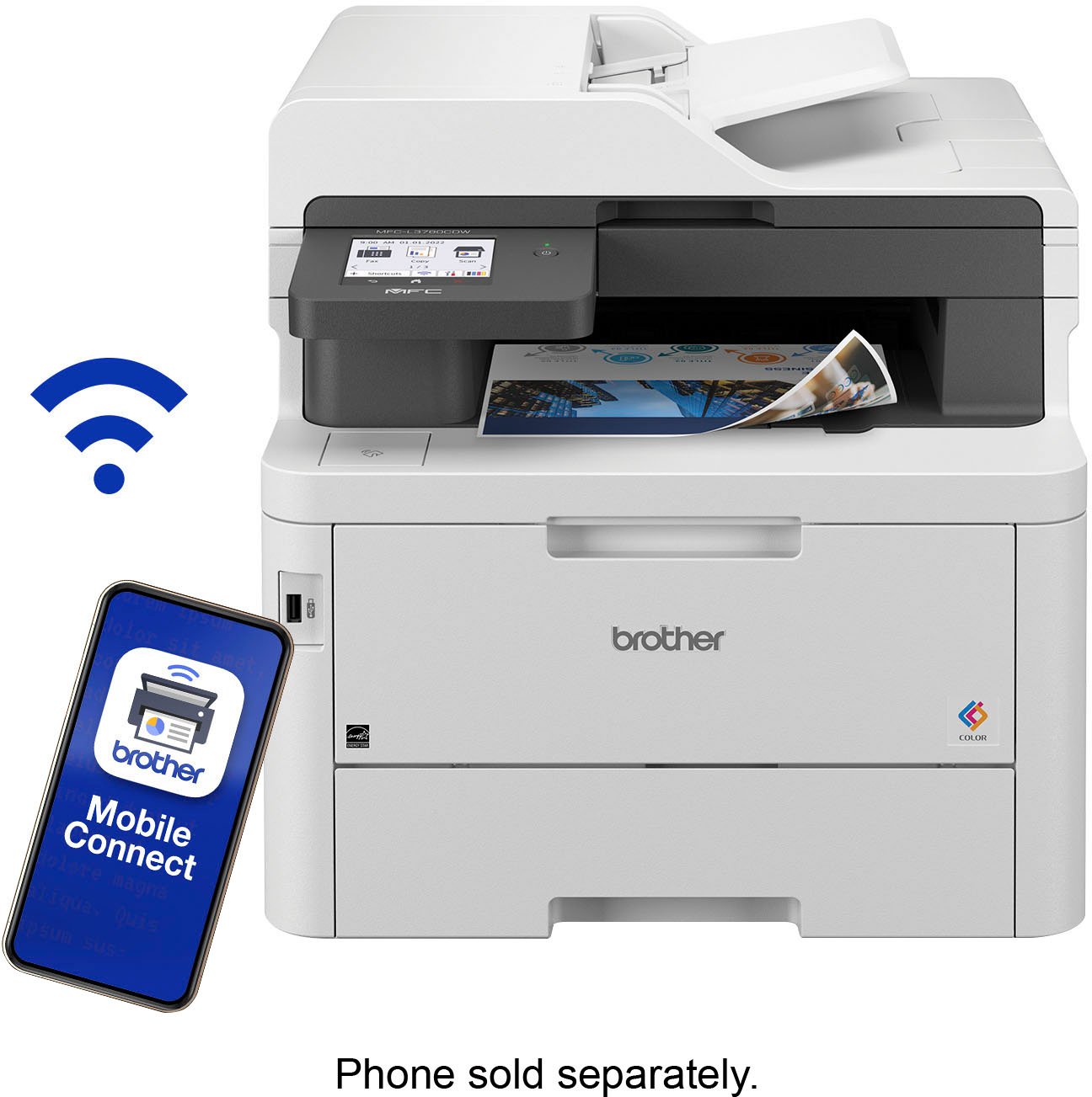 Brother MFC-L3780CDW Wireless Color All-in-One Digital Printer with Laser  Quality Output and Refresh Subscription Eligibility White MFC-L3780CDW -  Best Buy