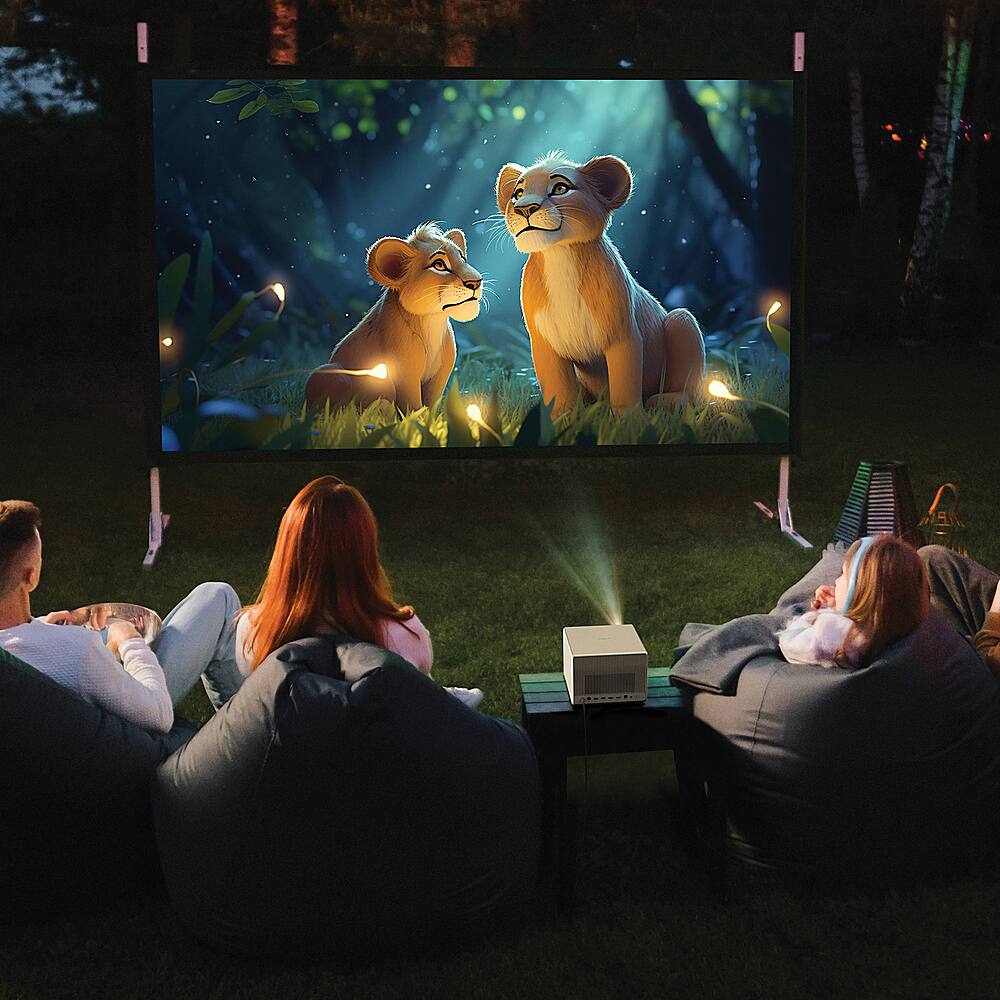 Alt View 13. XGIMI - HORIZON Ultra 4K Streaming Projector with 2300 ISO Lumens, Dolby Vision, Dual Light, Harman Kardon Speaker & Android TV - Misty Gold.