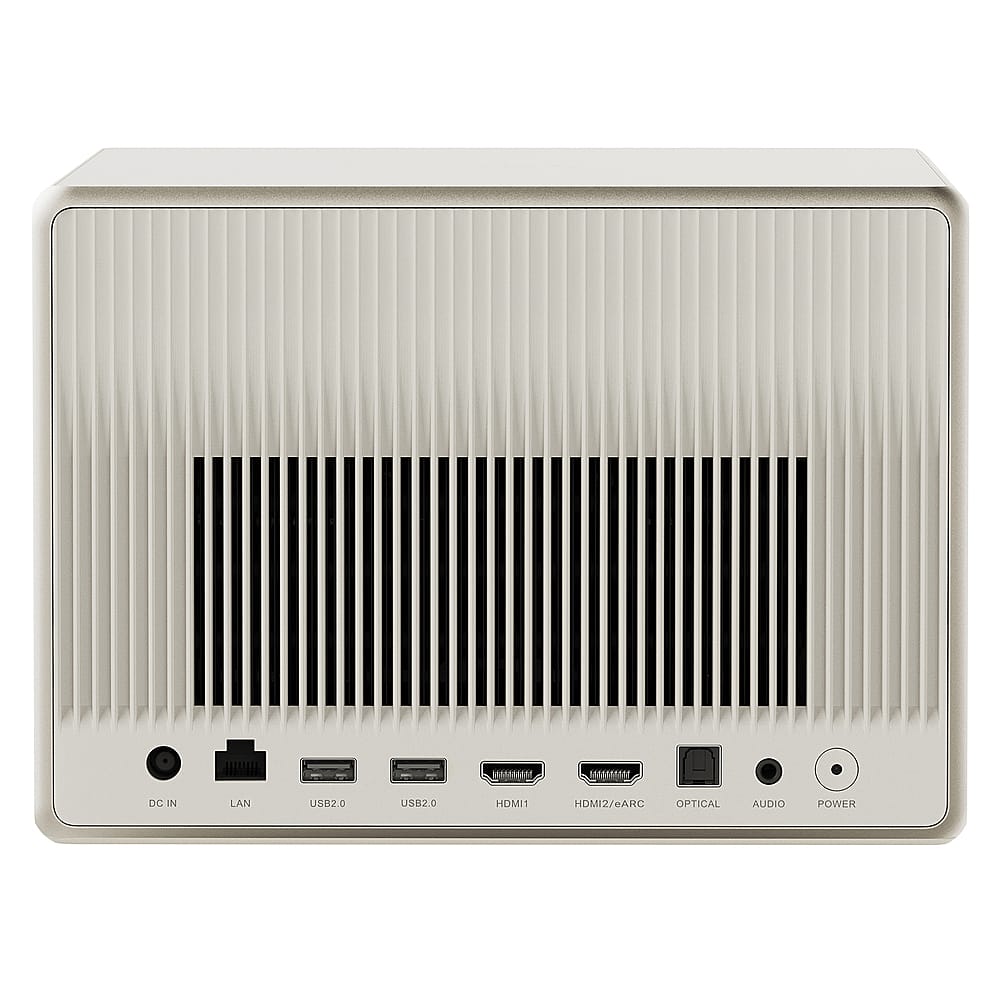 Back. XGIMI - HORIZON Ultra 4K Streaming Projector with 2300 ISO Lumens, Dolby Vision, Dual Light, Harman Kardon Speaker & Android TV - Misty Gold.