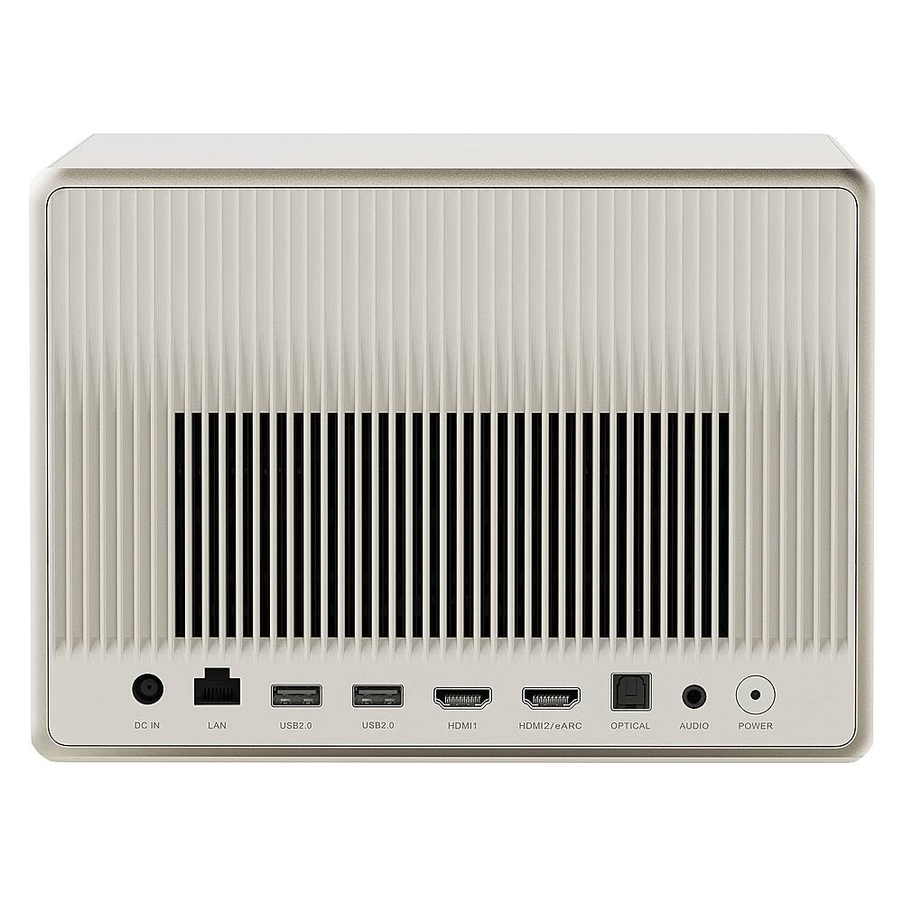 Back. XGIMI - HORIZON Ultra 4K Streaming Projector with 2300 ISO Lumens, Dolby Vision, Dual Light, Harman Kardon Speaker & Android TV - Misty Gold.