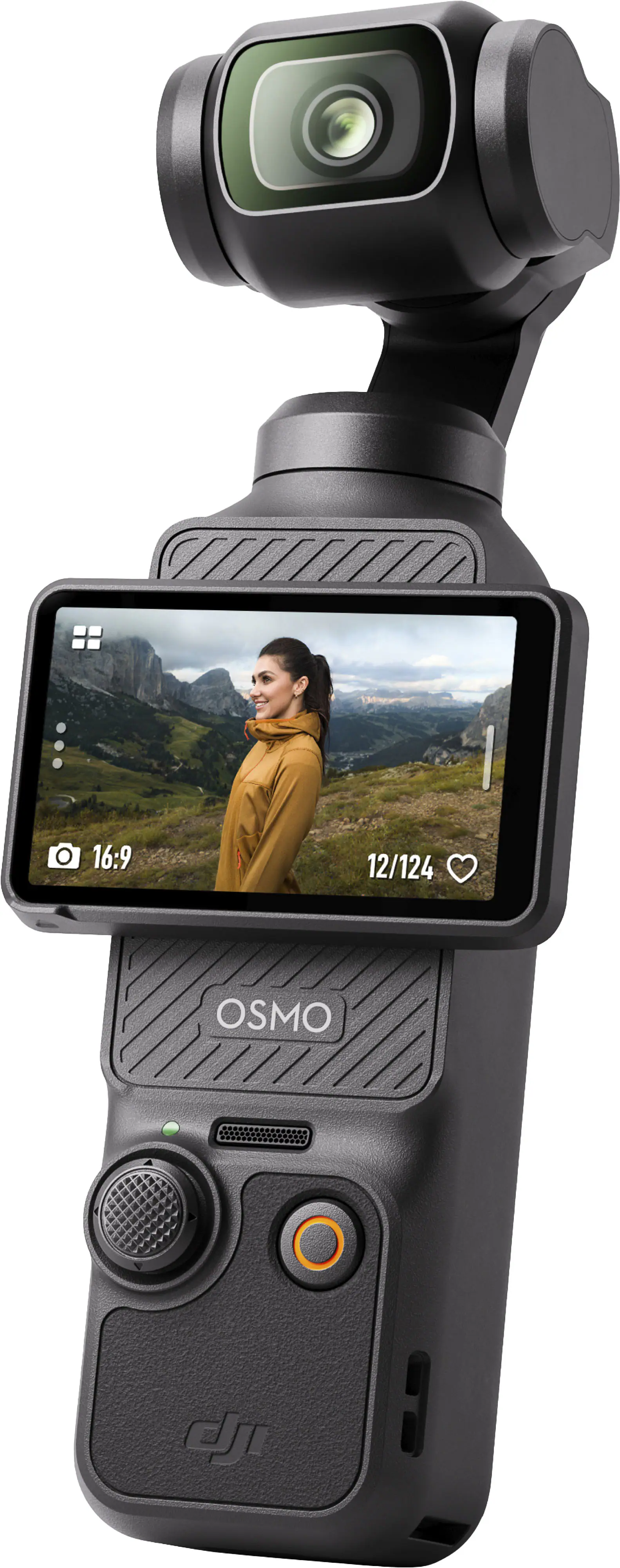 Angle. DJI - Osmo Pocket 3 3-Axis Stabilized 4K Handheld Camera with Rotatable Touchscreen - Gray.
