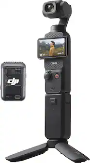 Angle. DJI - Osmo Pocket 3 Creator Combo 3-Axis Stabilized 4K Handheld Camera with Rotatable Touchscreen - Gray.