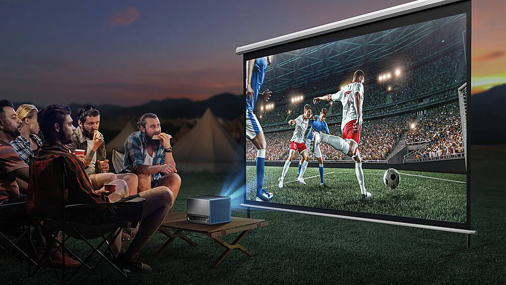 Alt View 11. Hisense - C1 Portable Laser Short Throw Mini Projector, Variable Screen Size  65"~300", 4K UHD, 1600 Lumens, Dolby Vision & Atmos - Prussian blue.