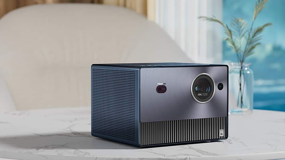 Alt View 14. Hisense - C1 Portable Laser Short Throw Mini Projector, Variable Screen Size 65"~300", 4K UHD, 1600 Lumens, Dolby Vision & Atmos - Prussian blue.